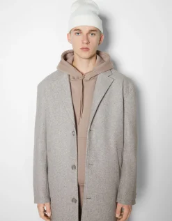 BERSHKA Abrigo confort Camel Cheap