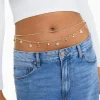 BERSHKA Belly chain detalle Oro Cheap