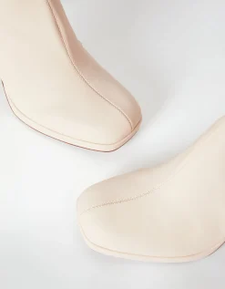 BERSHKA Botines tacón mini plataforma ajustados Negro Cheap