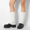 BERSHKA Calentadores pies punto Negro Cheap