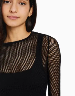 BERSHKA Camiseta manga larga seamless red Lima Fashion