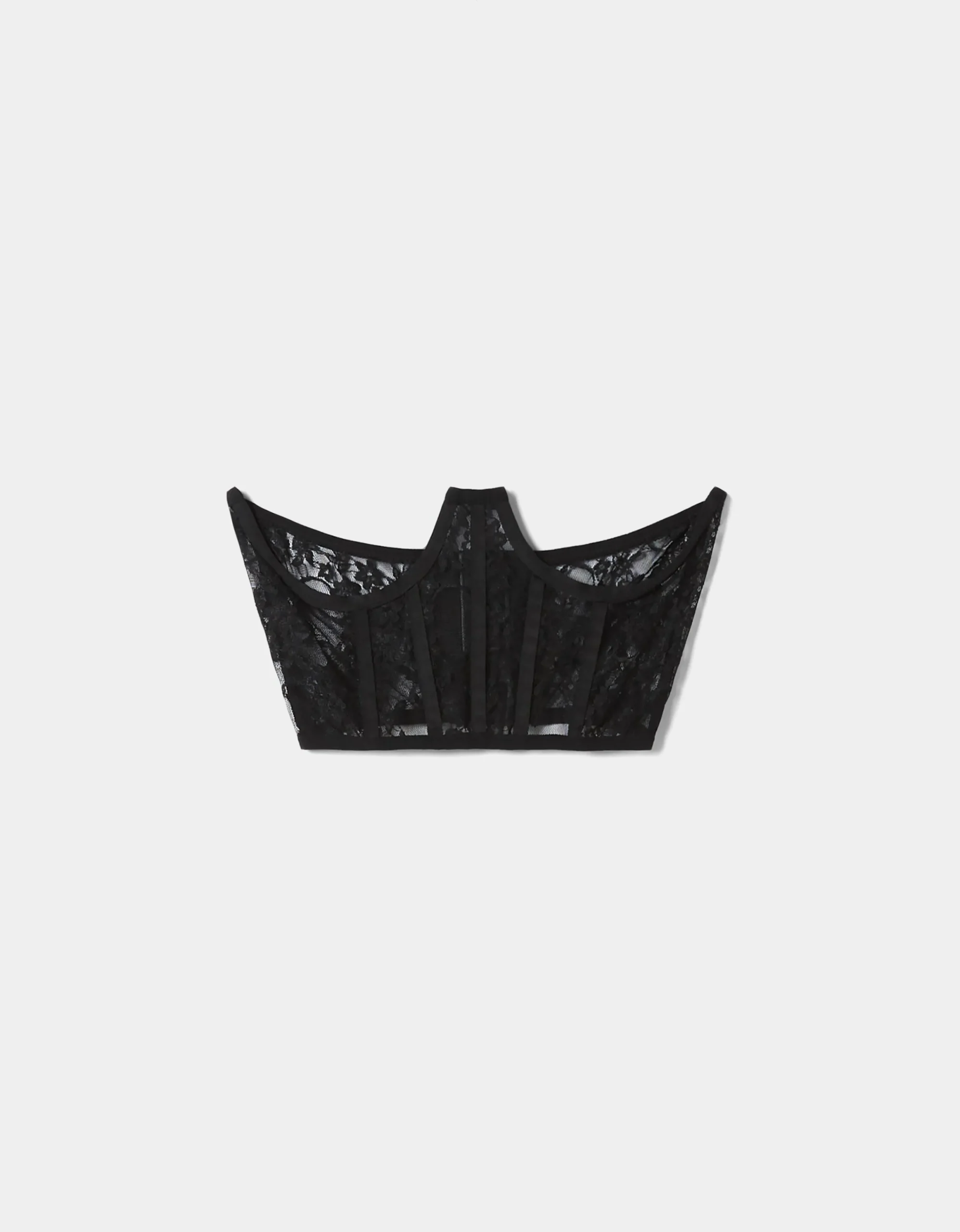 BERSHKA Corsé encaje Negro Best
