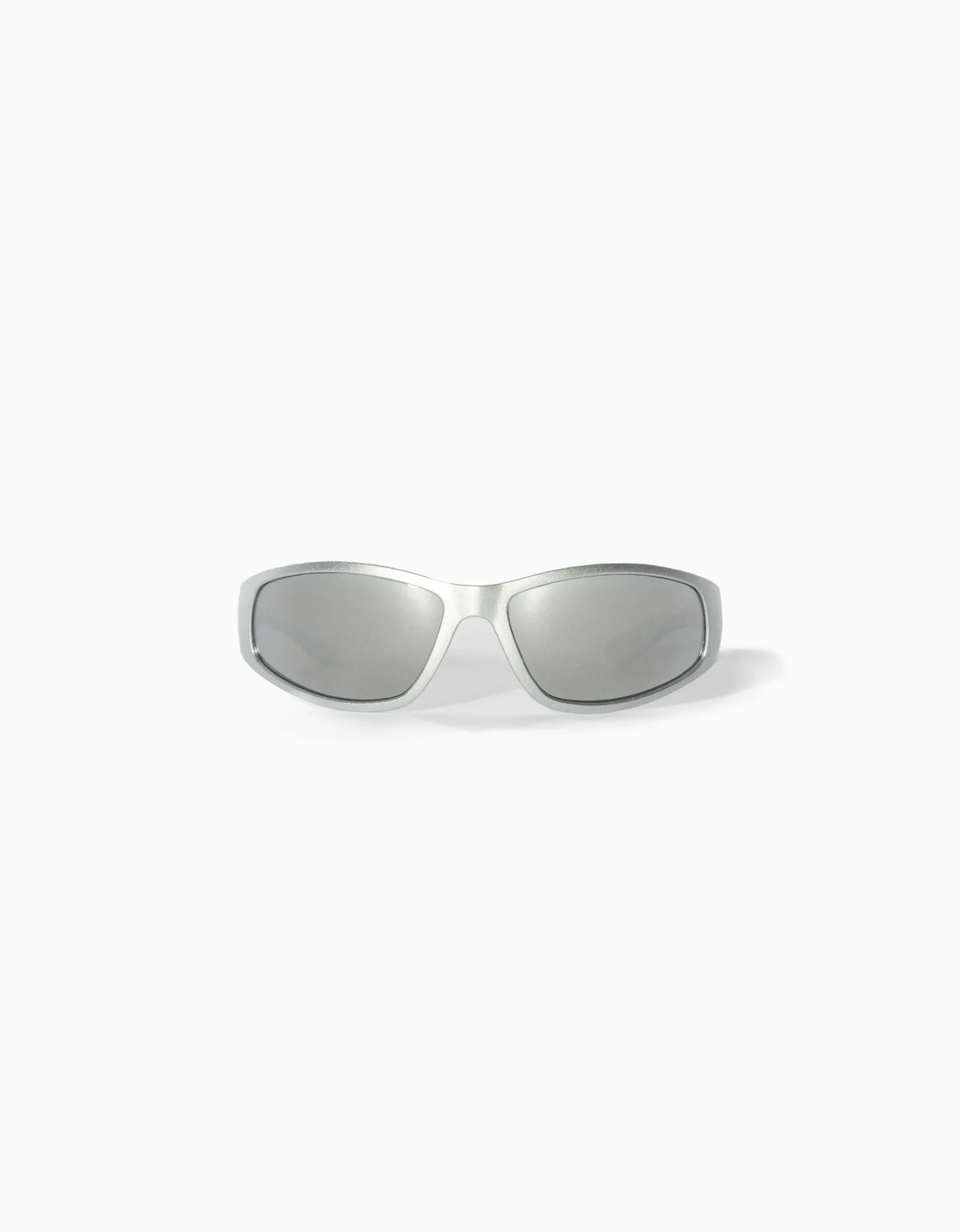 BERSHKA Gafas cromadas Plata Discount