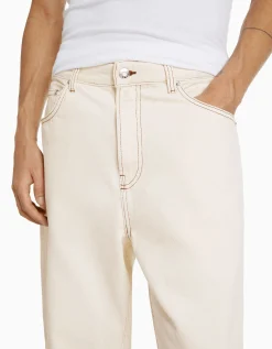BERSHKA Jeans baggy color Crudo New