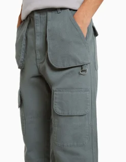 BERSHKA Jeans cargo multipocket Azul Discount