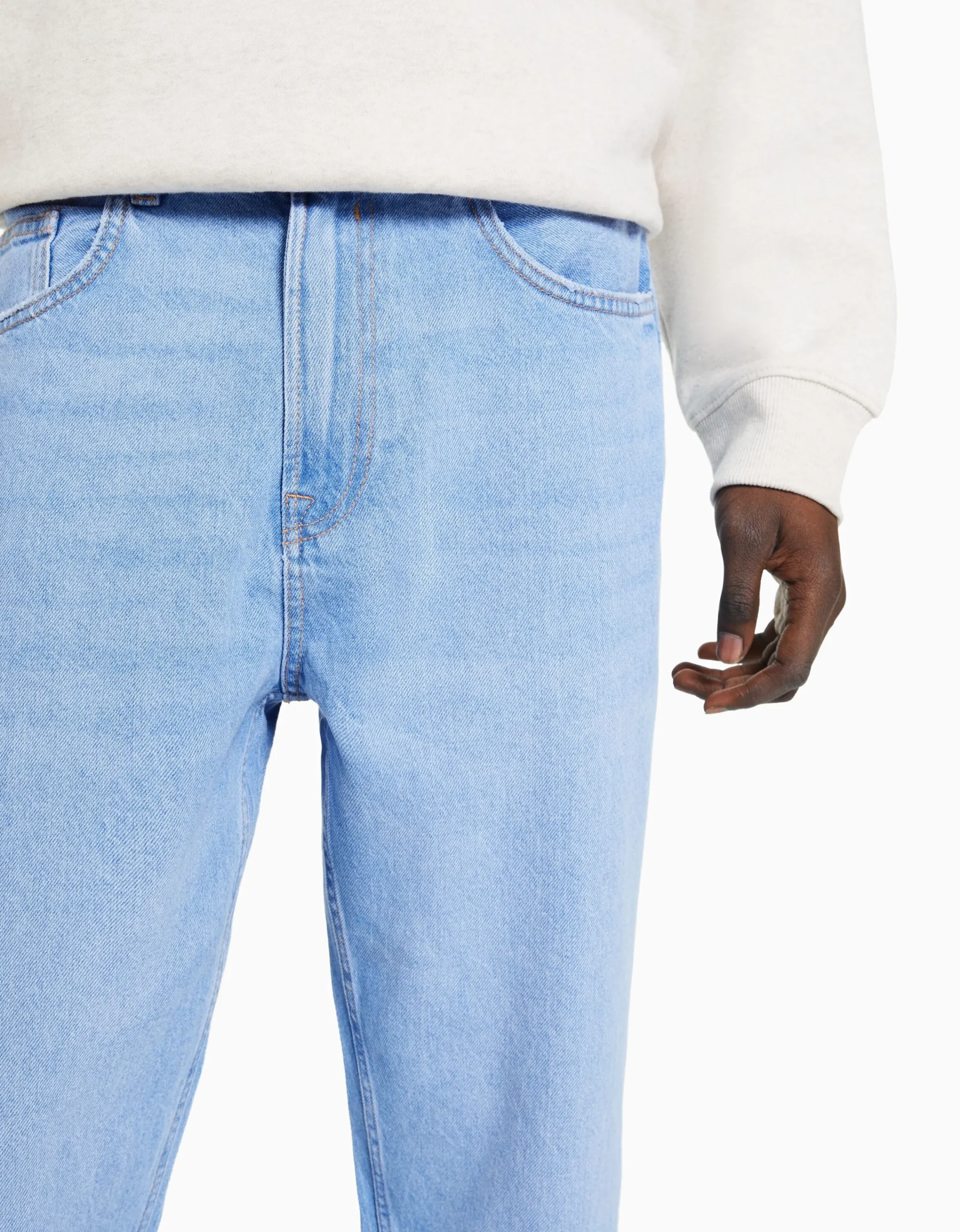 BERSHKA Jeans loose Azul lavado Fashion