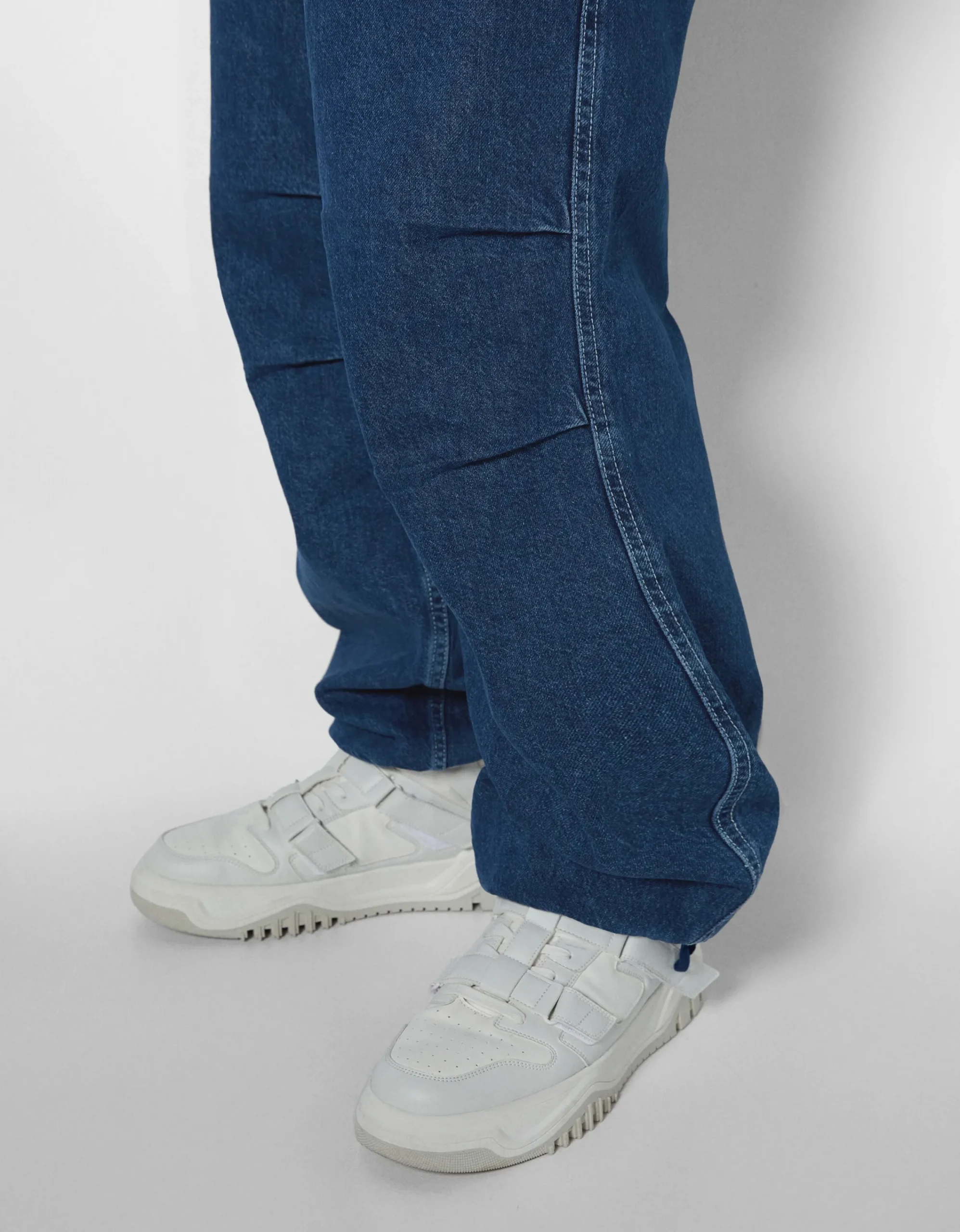 BERSHKA Jeans parachute Azul Cheap