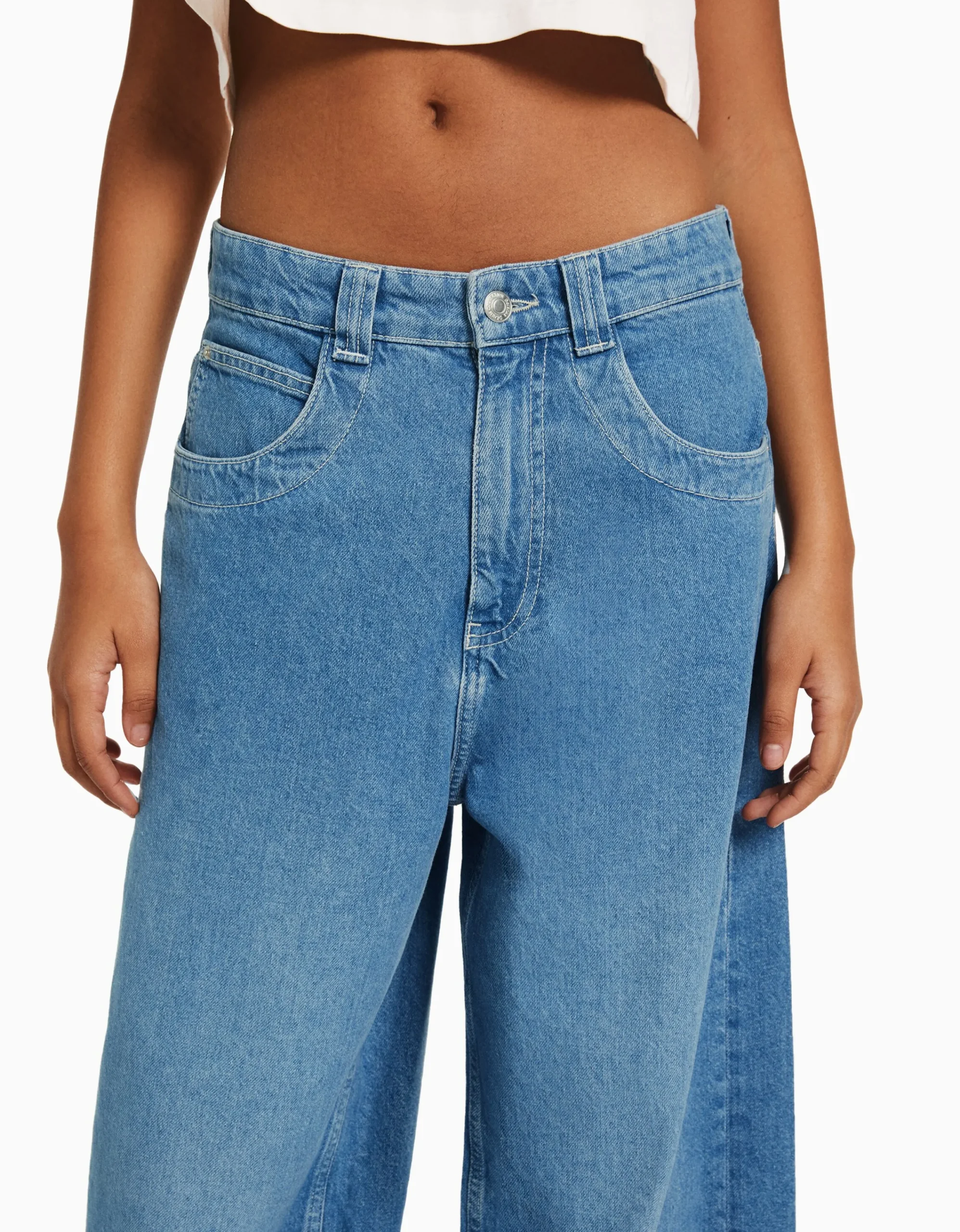 BERSHKA Jeans 90´s Rave super baggy Azul lavado New