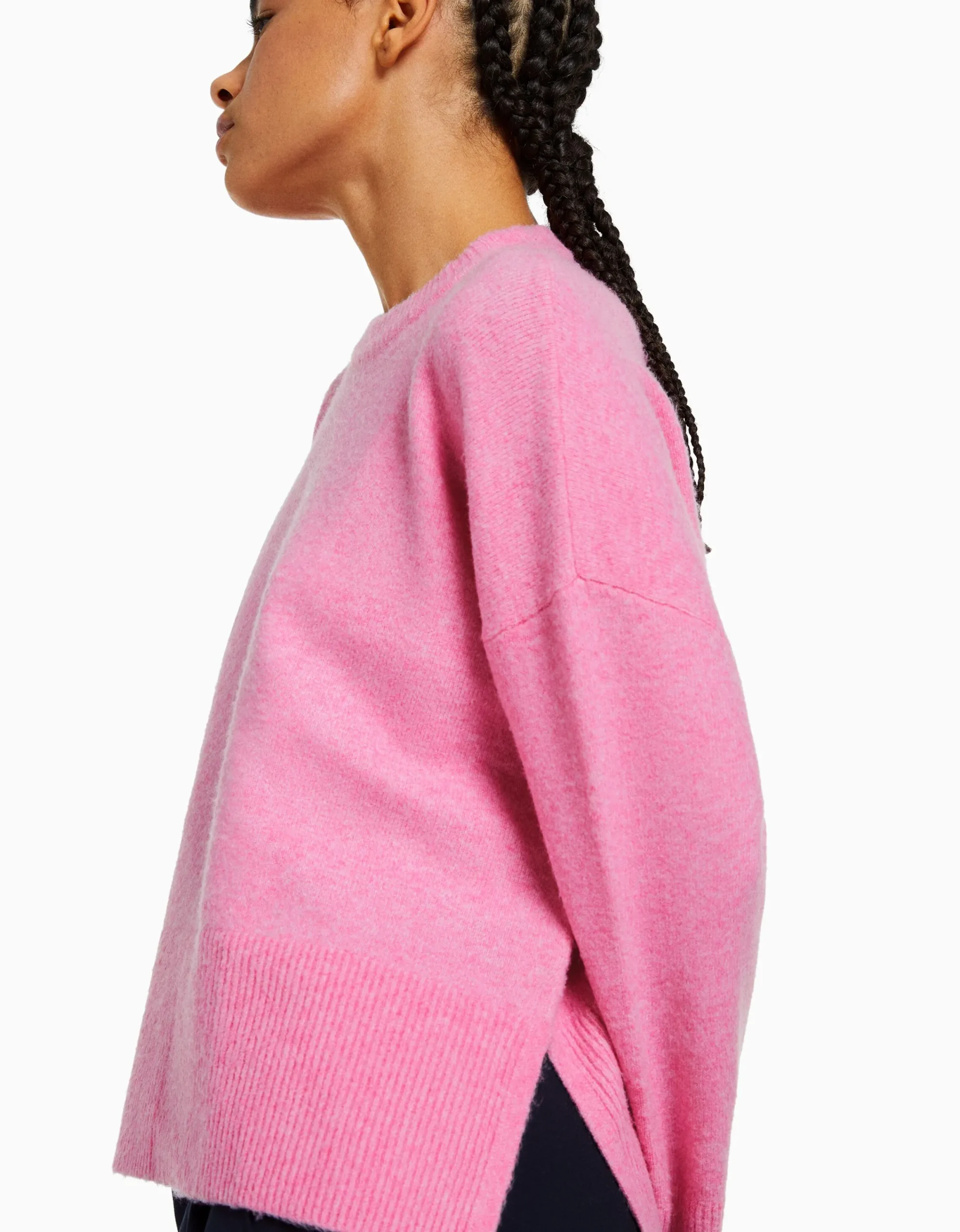 BERSHKA Jersey oversize Rosa Fashion
