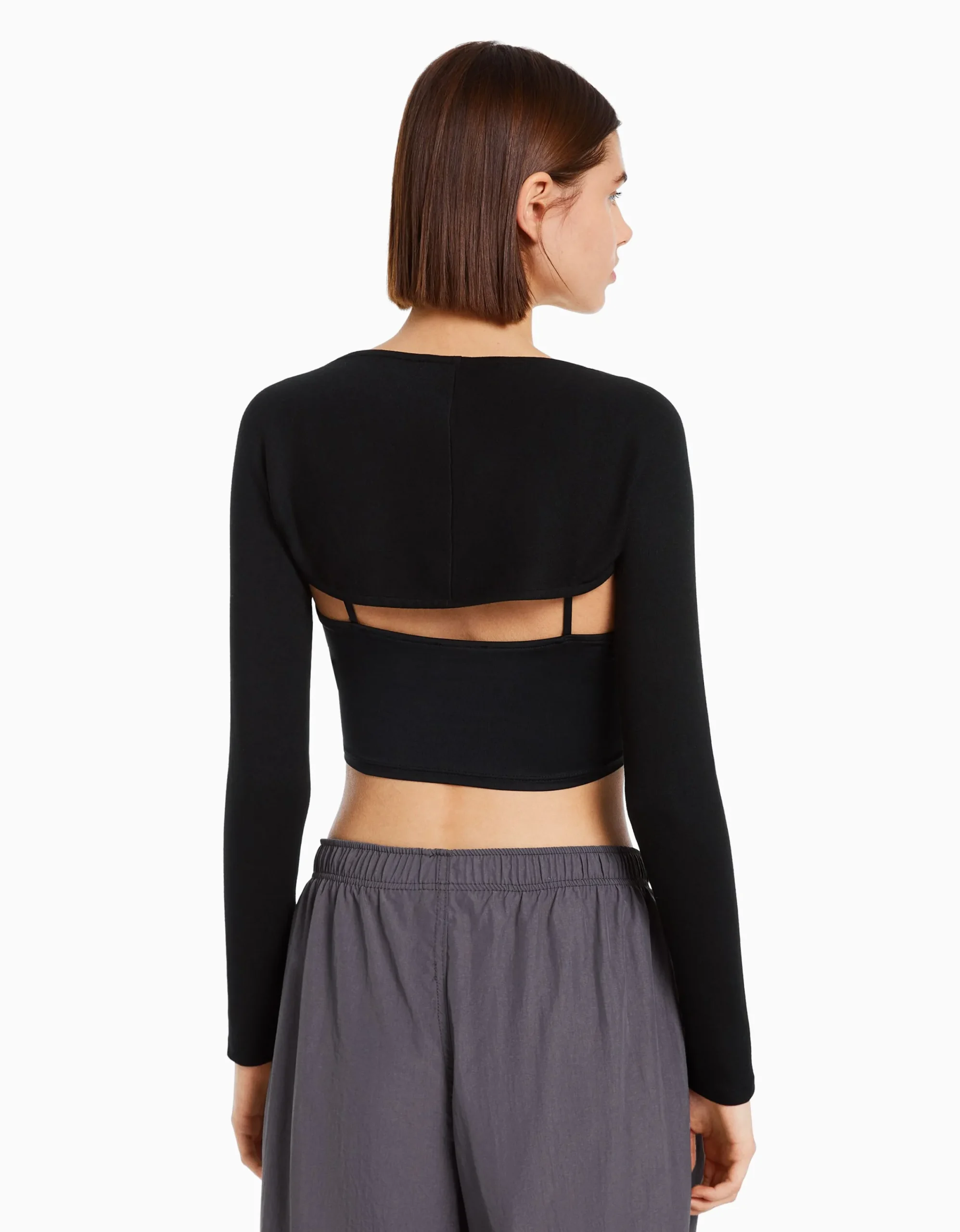 BERSHKA Manguitos básicos Rosa Sale