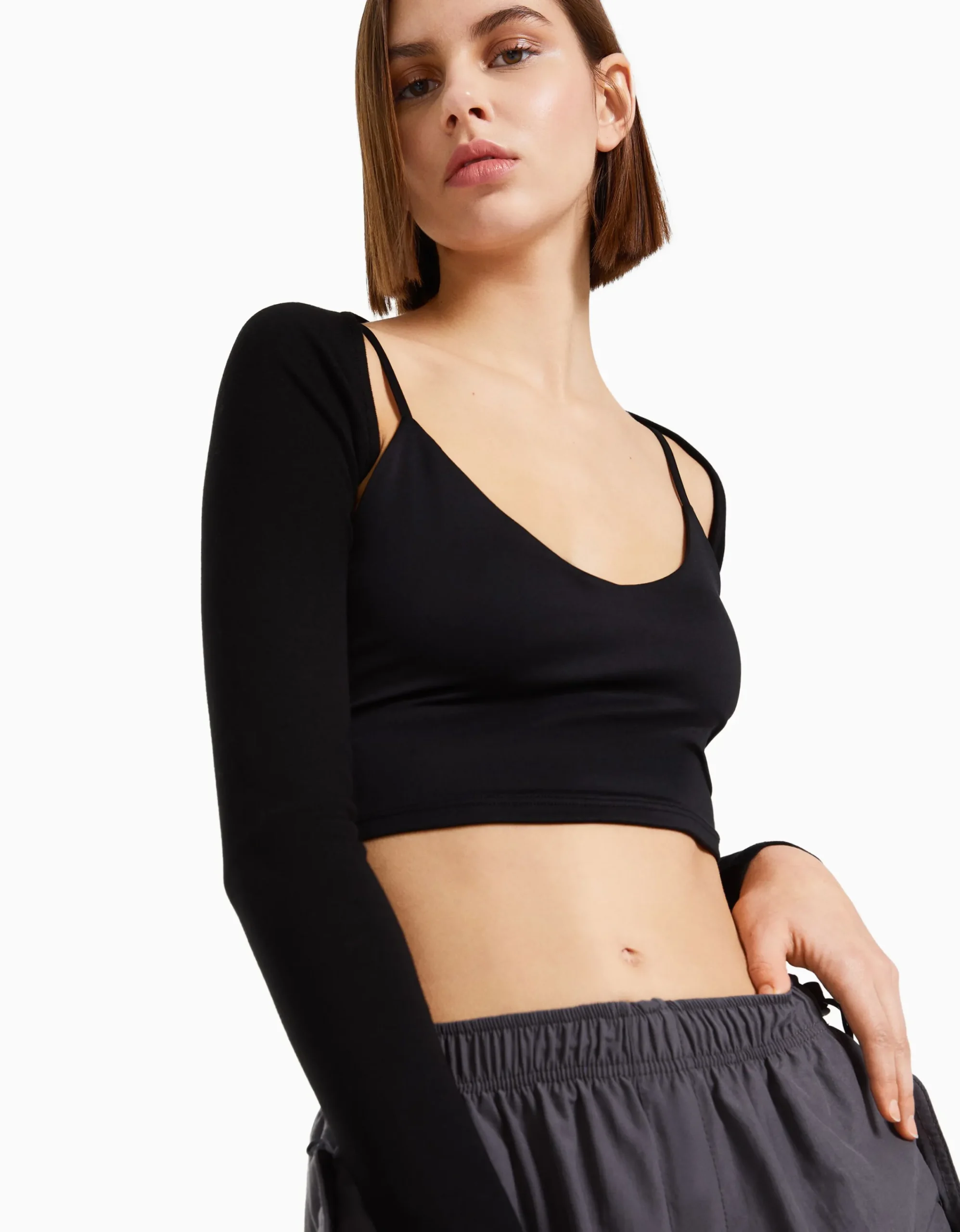 BERSHKA Manguitos básicos Rosa Sale
