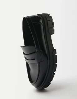 BERSHKA Mocasín suela track hombre Negro Flash Sale