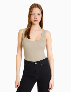 BERSHKA Pack 2 camisetas sin mangas rib Multicolor Flash Sale