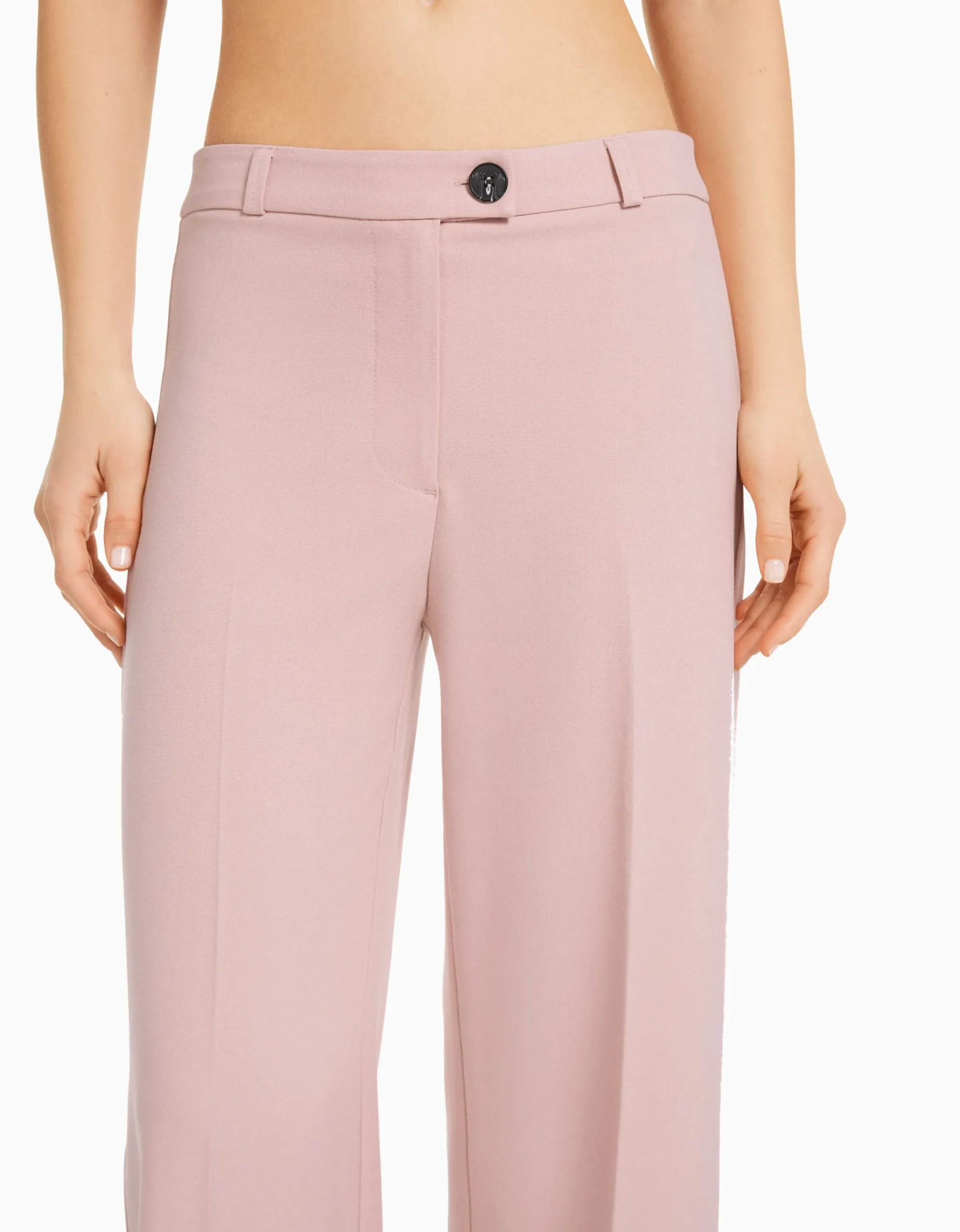 BERSHKA Pantalón wide leg tailoring trabillas Marino Clearance
