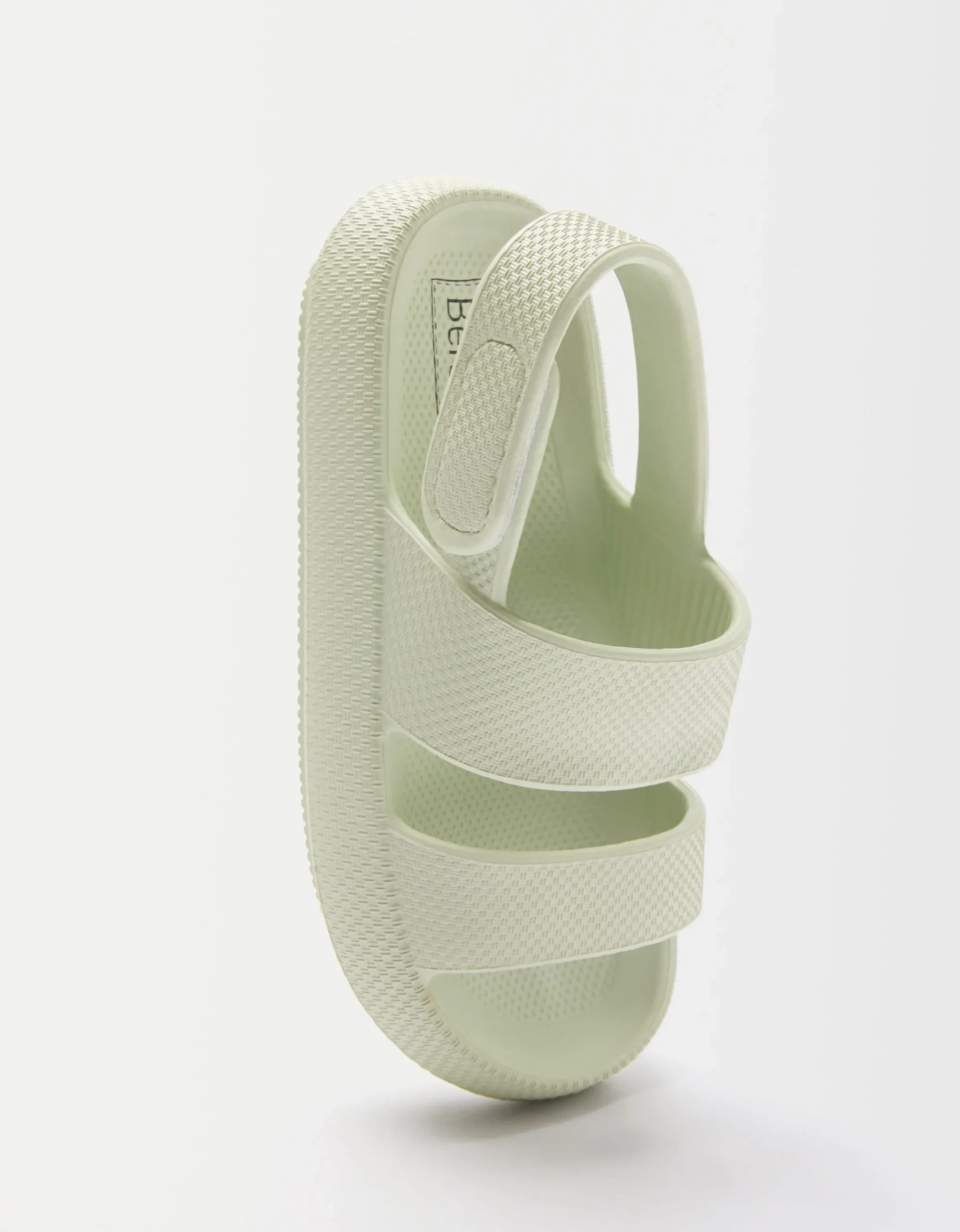 BERSHKA Sandalia plana engomada Kaki Online