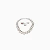 BERSHKA Set 3 anillos y collar Plata Shop