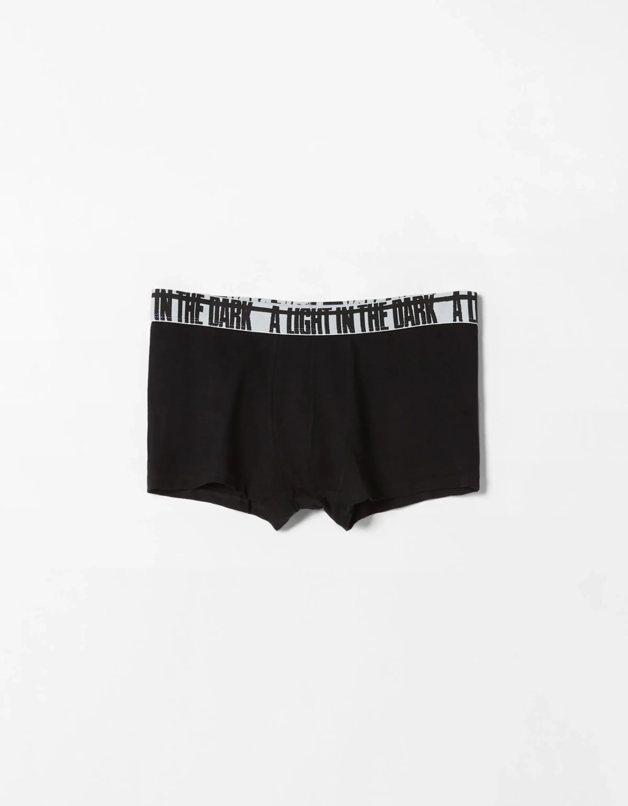 BERSHKA Set 3 boxers lettering Negro Fashion