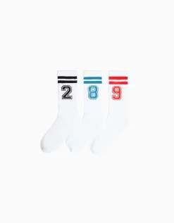 BERSHKA Set 3 calcetines número Blanco Best Sale