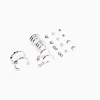 BERSHKA Set 9 pendientes minimal Plata Cheap