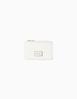 BERSHKA Tarjetero textura Blanco Shop