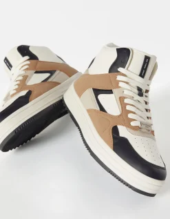 BERSHKA Zapatillas abotinadas hombre Marrón Shop