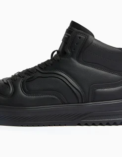 BERSHKA Zapatillas abotinadas multicapas hombre Negro Flash Sale