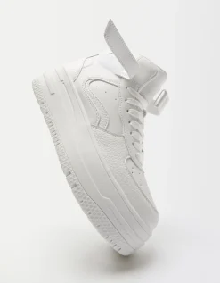 BERSHKA Zapatillas abotinadas tira Blanco New