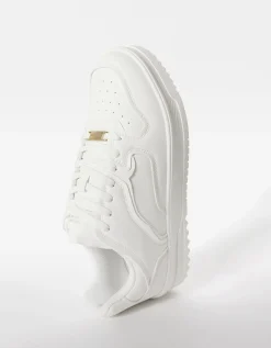 BERSHKA Zapatillas multicapas hombre Blanco Flash Sale