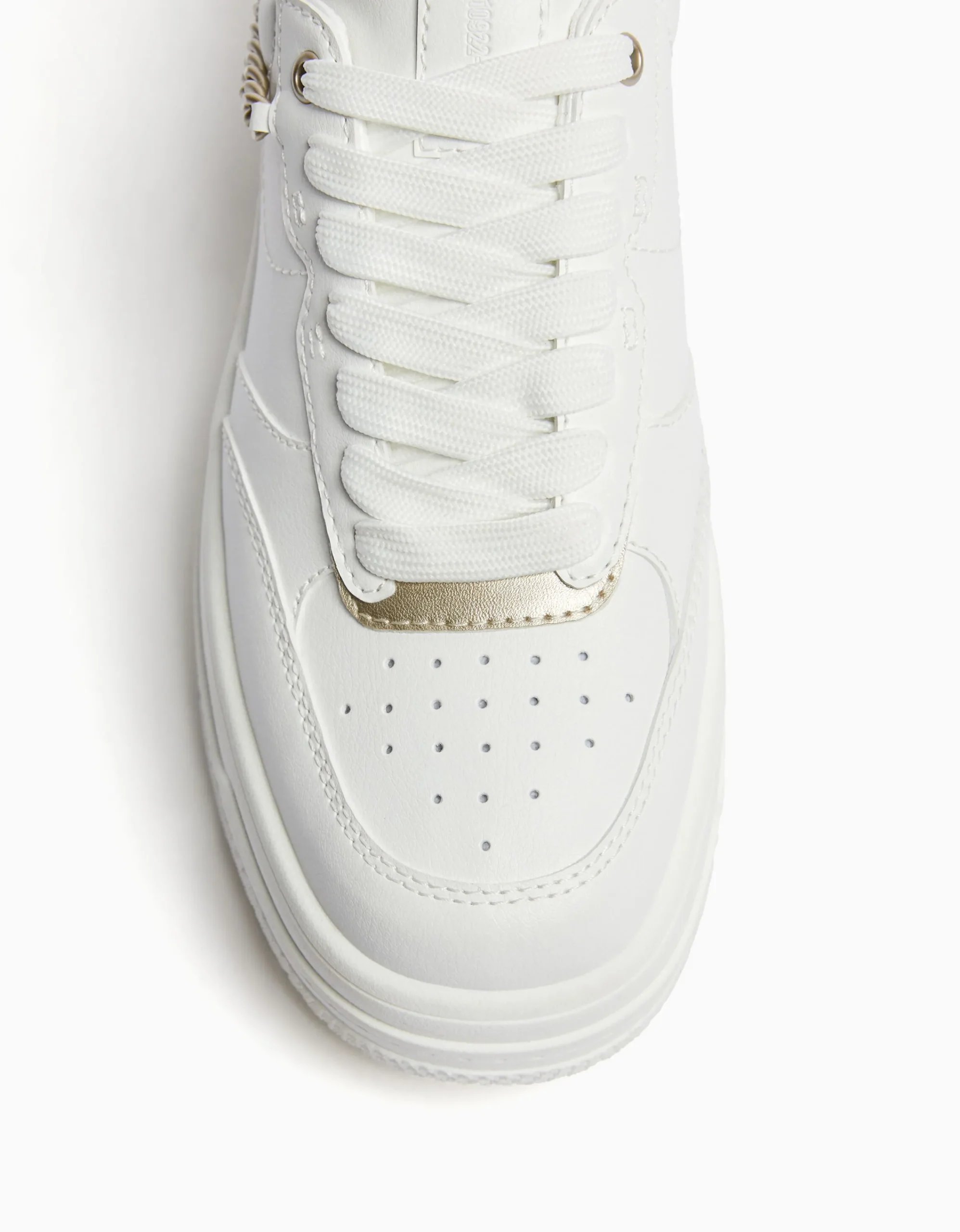 BERSHKA Zapatillas plataforma cadena Blanco Discount