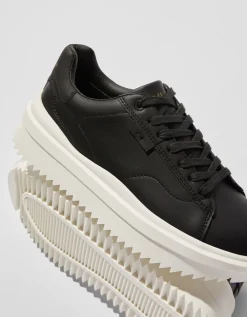 BERSHKA Zapatillas suela volumen hombre Blanco New
