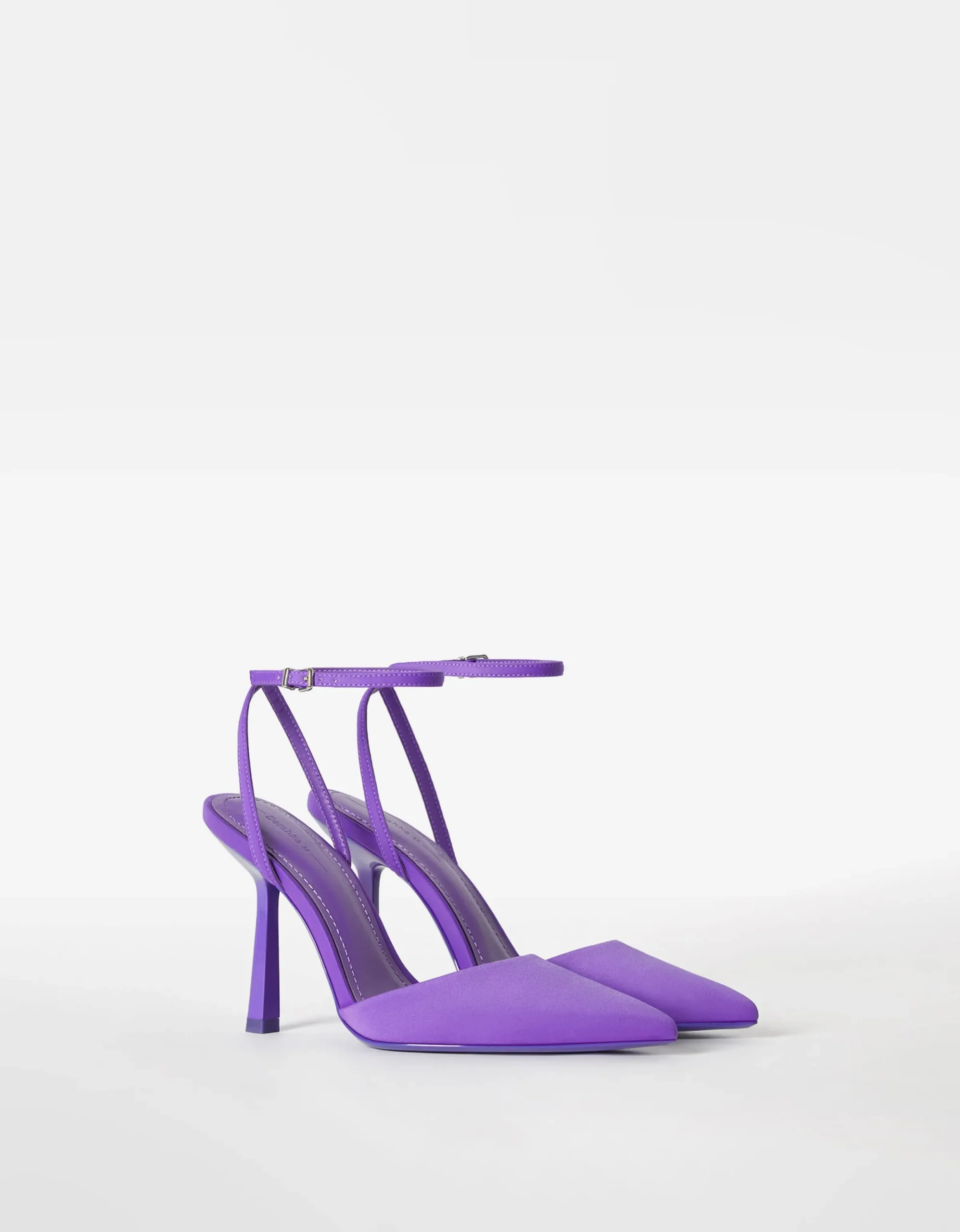 BERSHKA Zapato tacón destalonado pulsera Naranja Outlet